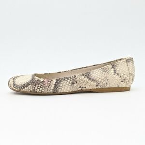 Stuart Weitzman Metallic Snake Print Ballet Flats